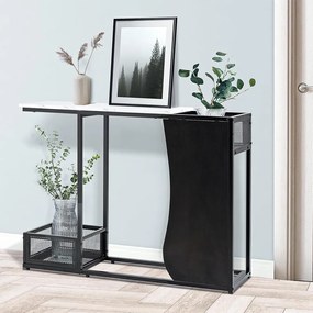 Konferenčný stolík s faux mramorovou doskou