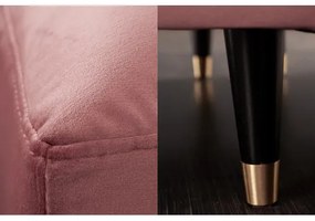 Rohová sedacia súprava 40276 Cozy - Zamat starorúžová  - Komfort-nábytok