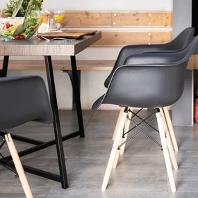 AKCIA Čierne jedálenské kreslo LIZBONA II. akosť