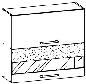 Horná kuchynská skrinka Modesta MD9 G80W. Vlastná spoľahlivá doprava až k Vám domov. 762630