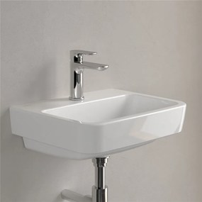 VILLEROY &amp; BOCH O.novo závesné umývadielko s otvorom (zadná a spodná strana brúsená), bez prepadu, 450 x 370 mm, biela alpská, s povrchom AntiBac a CeramicPlus, 43444LT2