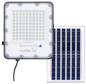 MAXLED LED Solárny reflektor LED/50W/3,2V 4500K IP65 + diaľkové ovládanie 5903271845248