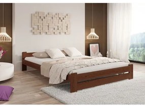 Vyvýšená masívna posteľ Euro 160x200 cm vrátane roštu Orech