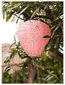 Ružový vonkajší solárny LED lampáš (výška 30 cm) Greatham – House Nordic