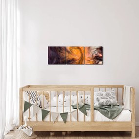 Abstraktné obraz - vesmír (s hodinami) (90x30 cm)