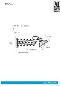Markslöjd 108104 - Nástenné svietidlo RIGGS 1xE27/60W/230V mosadz