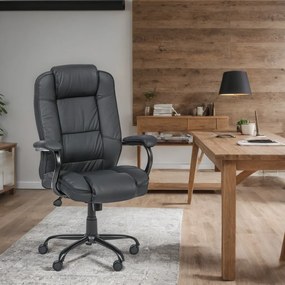 Kožené kancelárske kreslo MAXOR XXL, slonová kosť