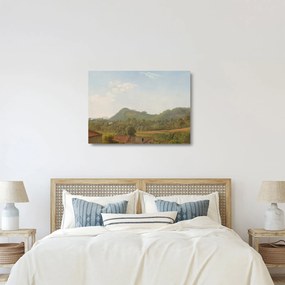 Sklenený obraz - Simon Denis,  View Near Naples, reprodukcia (70x50 cm)