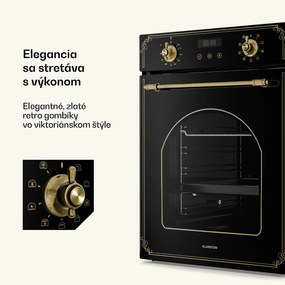 Klarstein Victoria vstavaná rúra 45 cm 49 l čierna