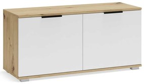 Botník Walker 100 cm, dub artisan / biela