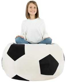 Plyšový sedací vak Futbal čierny