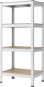Regál 180x90x30 cm pozinkovaný 4-policový, nosnosť 70 kg