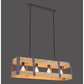 Leuchten Direkt 15721-79 - Luster na lanku CRATE 4xE27/60W/230V