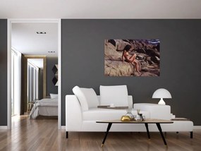 Obraz - Maľba ženy (90x60 cm)