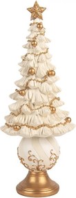 Christmas Decoration Figurine Christmas Tree ? 13x32 Cm White Plastic - ? 13*32 cm
