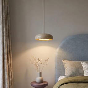 Retro závesná lampa Taupe s kovovým tienidlom 2-svetelná - Macaron