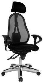 Topstar Topstar - obľúbená kancelárska stolička Sitness 45 - čierna, plast + textil + kov