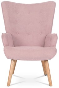 Kreslo s podnožkou PINK2, ružová