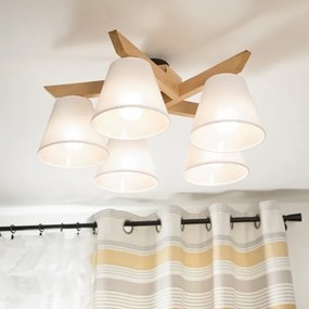 Prisadený luster ANTONIO 5xE14/40W/230V dub