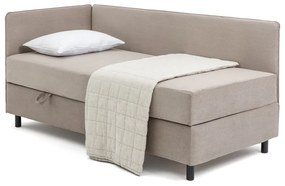 Čalúnená jednolôžková posteľ taupe s úložným priestorom s matracom 120x200 cm Avela – Bonami Selection