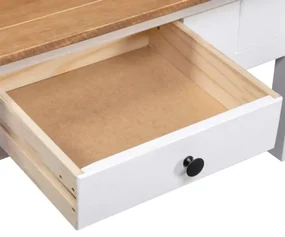 vidaXL Konferenčný stolík, biely 100x60x45 cm, borovica Panama Range-