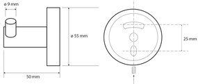 Sapho Sapho, X-ROUND WHITE dvojháčik, biela, XR202W