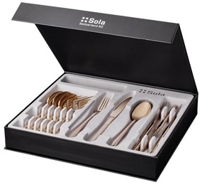 Príborový set 16 ks – Kyoto PVD Champagne pieskovaný - 103592