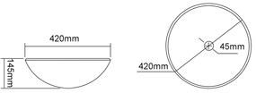 Sapho, TOSEMI sklenené gravírované umývadlo, priemer 42 cm, čirá, TY153