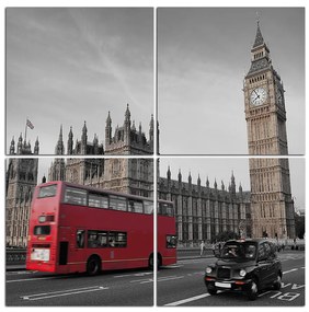 Obraz na plátne - Autobus v Londýne - štvorec 331ČD (60x60 cm)