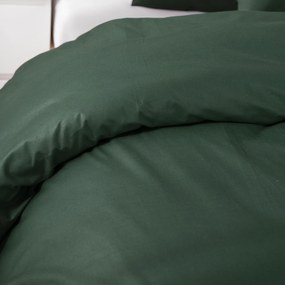 Goldea bavlnené posteľné obliečky - tmavo zelené 140 x 200 a 70 x 90 cm