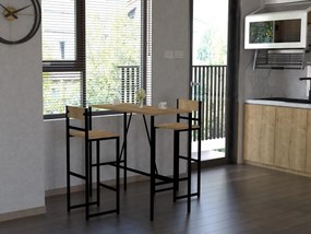 Barový set Mumupo (dub) (pre 2 osoby). Vlastná spoľahlivá doprava až k Vám domov. 1095032