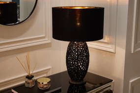 Stolná lampa Leaf 45cm čierna RÁM
