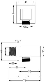 Mexen Cube DR02 podomietkový sprchový set s dažďovou sprchou 40x40 cm (6v1), chrómová, 77502DR0240-00