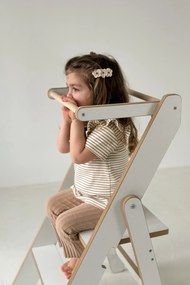 Učiaci montessori detská veža skladacia biela