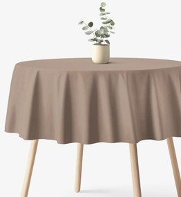 Goldea okrúhly obrus 100% bavlnené plátno - kávový hnedý Ø 100 cm