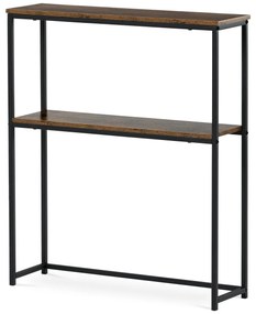 Autronic - Konzolový stolek s policí, 70x20x82 cm, dekor staré dřevo - CT-G1082 OLW AKCE NOVINKA