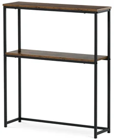 Autronic - Konzolový stolek s policí, 70x20x82 cm, dekor staré dřevo - CT-G1082 OLW AKCE NOVINKA