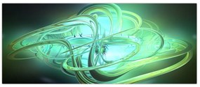 Obraz zelenej abstrakcie (120x50 cm)