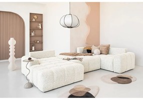 Krémová rozkladacia modulárna rohová pohovka s úložným priestorom (pravý roh) Lulu – Miuform