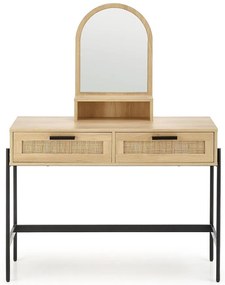 Toaletný stolík Carmen prírodná/čierna