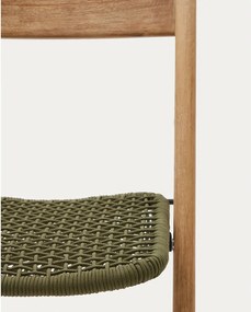 Drevená záhradná stolička v zeleno-prírodnej farbe Dandara – Kave Home
