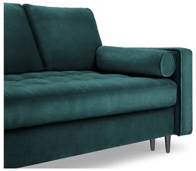 Petrolejovozelená zamatová rozkladacia pohovka Milo Casa Santo