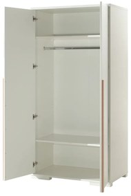 Biela detská šatníková skriňa 99x195 cm London - Vipack