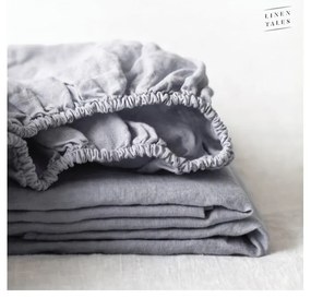 Svetlosivá napínacia ľanová plachta 140x200 cm Light Grey – Linen Tales