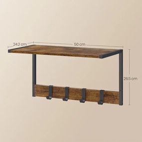 Autronic BONTEC Set 2 nástenných poličiek, mdf, hnedá, ABP-E1083 OLW Farba: Béžová