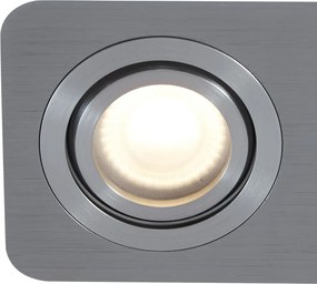 Zaoblené zapustené bodové svietidlo Gunmetal GU10 50 mm otočné a naklápacie IP44 2-svetlá - Alberto