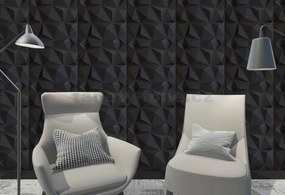 Stropné panely 3D XPS 0004, cena za kus, rozmer 50 cm x 50 cm, DIAMANT čierny, IMPOL TRADE