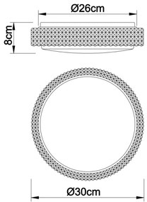 Globo 41749-12 - LED Stropné svietidlo OVI LED/12W/230V
