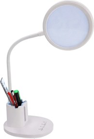 JU LED stolná lampa na čítanie, biela