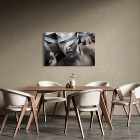 Obraz ženy so stuhou (90x60 cm)